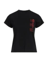 Mm6 Maison Margiela Woman T-shirt Black Size S Cotton