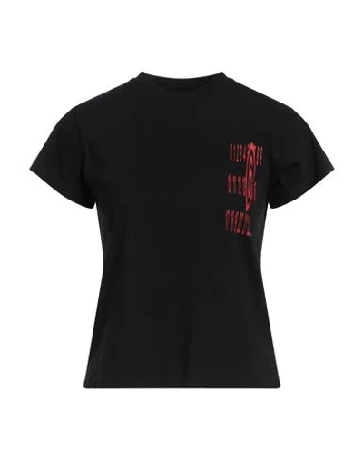 Mm6 Maison Margiela Woman T-shirt Black Size S Cotton