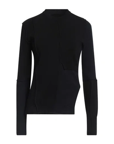 Mm6 Maison Margiela Woman T-shirt Black Size M Viscose, Polyester, Cotton