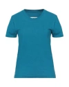 Mm6 Maison Margiela Woman T-shirt Deep Teal Size M Cotton In Blue