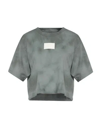 Mm6 Maison Margiela Woman T-shirt Grey Size Xs Cotton
