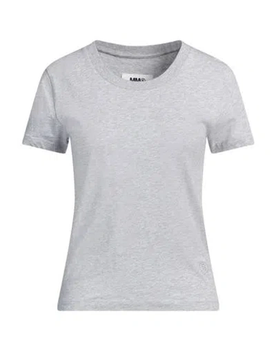 Mm6 Maison Margiela Woman T-shirt Light Grey Size M Cotton