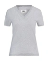 Mm6 Maison Margiela Woman T-shirt Light Grey Size S Cotton In Grey