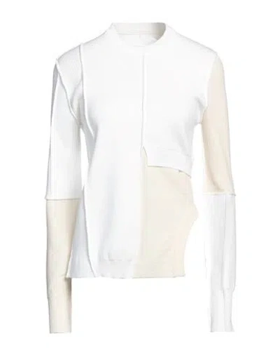 Mm6 Maison Margiela Woman T-shirt Off White Size M Viscose, Polyester, Cotton