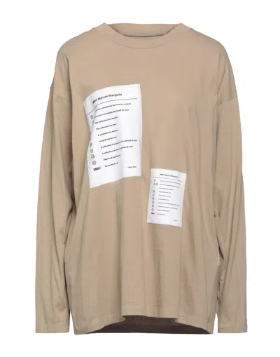 Mm6 Maison Margiela T-shirts In Sage Green