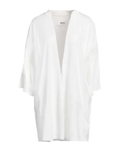 Mm6 Maison Margiela Woman T-shirt White Size M Cotton, Polyester