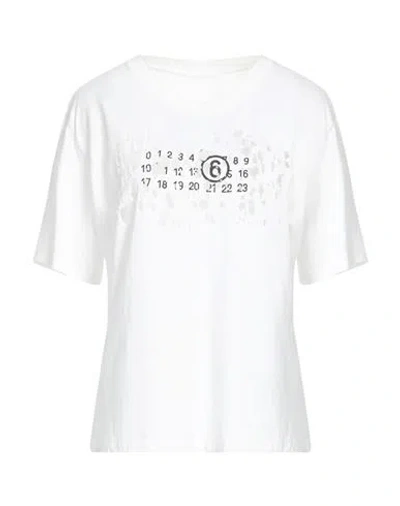 Mm6 Maison Margiela Graphic-print Cotton T-shirt In White