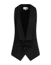 Mm6 Maison Margiela Woman Tailored Vest Black Size 6 Polyester, Virgin Wool, Elastane In Black