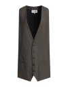 Mm6 Maison Margiela Oversized Wool Suiting Vest In Grey