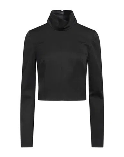 Mm6 Maison Margiela Woman Top Black Size 10 Polyester, Virgin Wool, Elastane