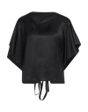 Mm6 Maison Margiela Black Asymmetric Blouse In Black