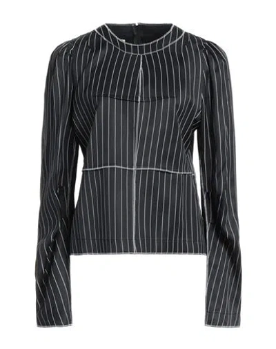Mm6 Maison Margiela Woman Blouse Black Size 8 Viscose