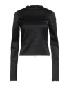 Mm6 Maison Margiela Woman Turtleneck Black Size M Cotton, Wool, Virgin Wool, Polyamide In Black