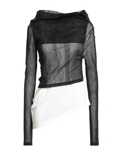 Mm6 Maison Margiela Woman Top Black Size M Polyamide, Cotton