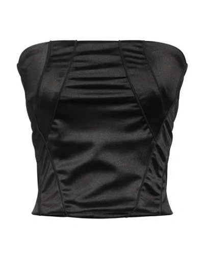 Mm6 Maison Margiela Woman Top Black Size Xl Polyester, Elastane In Black