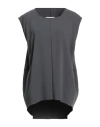 Mm6 Maison Margiela Woman Top Charcoal Size 0 Polyester In Gray