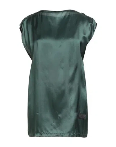 Mm6 Maison Margiela Woman Top Dark Green Size M Viscose