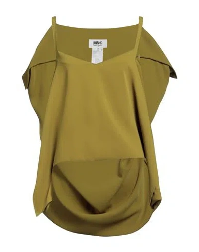 Mm6 Maison Margiela Woman Top Acid Green Size 6 Polyester