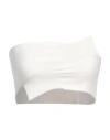 Mm6 Maison Margiela Woman Top Off White Size S Polyester, Viscose, Polyamide, Elastane