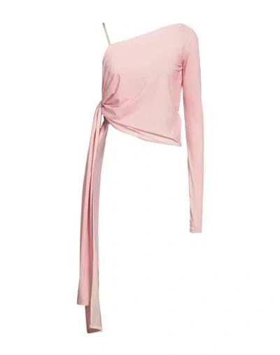 Mm6 Maison Margiela Woman Top Pink Size M Polyamide, Elastane