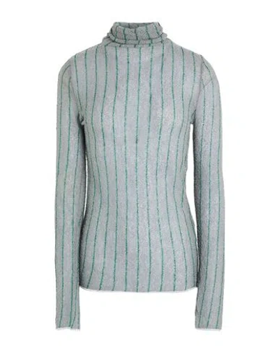 Mm6 Maison Margiela Woman Turtleneck Grey Size L Wool, Acrylic, Polyamide In Gray