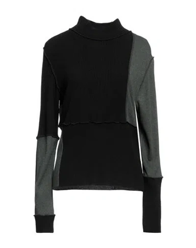 Mm6 Maison Margiela Woman Turtleneck Military Green Size S Cotton, Wool, Virgin Wool, Polyamide
