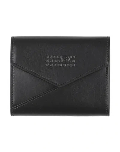 Mm6 Maison Margiela Woman Wallet Black Size - Cow Leather