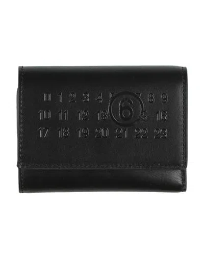 Mm6 Maison Margiela Woman Wallet Black Size - Leather