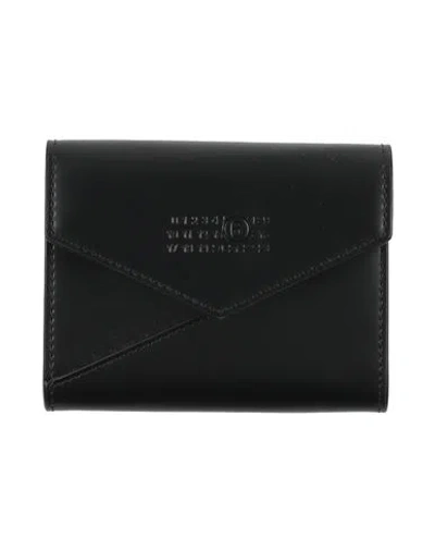 Mm6 Maison Margiela Woman Wallet Black Size - Leather