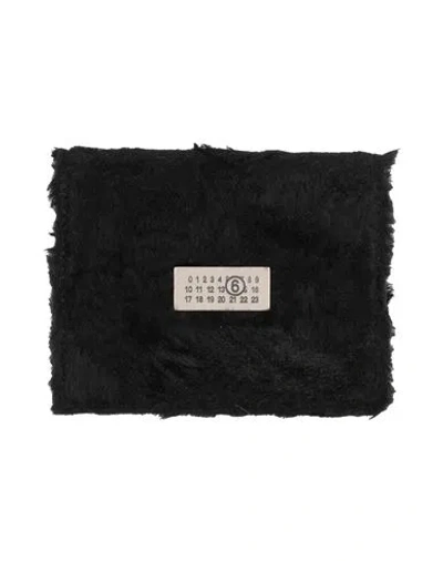 Mm6 Maison Margiela Woman Wallet Black Size - Viscose, Cotton, Brass