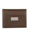 Mm6 Maison Margiela Woman Wallet Dark Brown Size - Cow Leather In Brown