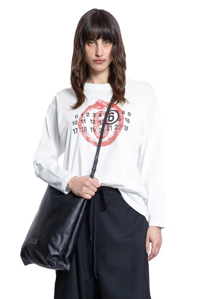 Mm6 Maison Margiela Woman White T-shirts & Tank Tops