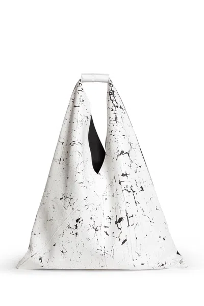 Mm6 Maison Margiela Woman White Tote Bags
