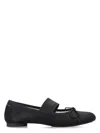Mm6 Maison Margiela Smooth Leather Anatomical Ballerina In Black