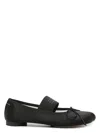 Mm6 Maison Margiela Smooth Leather Anatomical Ballerina In Black