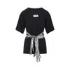 Mm6 Maison Margiela Roundneck Label T-shirt In Black
