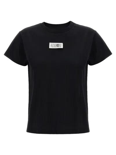 Mm6 Maison Margiela Mm6 By Maison Margiela Numeric Cotton Jersey T-shirt In Black