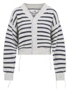 Mm6 Maison Margiela Mm6 By Maison Margiela Chalk White Cotton Cardigan In White