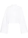 Mm6 Maison Margiela Mm6 By Maison Margiela Cropped Cotton Shirt With Front Button Closure In White