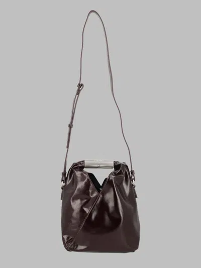 Mm6 Maison Margiela Women's Cowhide Shoulder Bag With Cotton Lining And Zamak Hardware In Brown