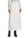 Mm6 Maison Margiela Women's Denim Maxi Skirt In Off White