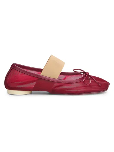 Mm6 Maison Margiela Flat Shoes In Red