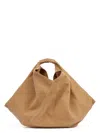 Mm6 Maison Margiela Japanese Draped Shoulder Bag In Marrone Chiaro