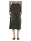 Mm6 Maison Margiela Mm6 By Maison Margiela Long Denim Skirt In Grey