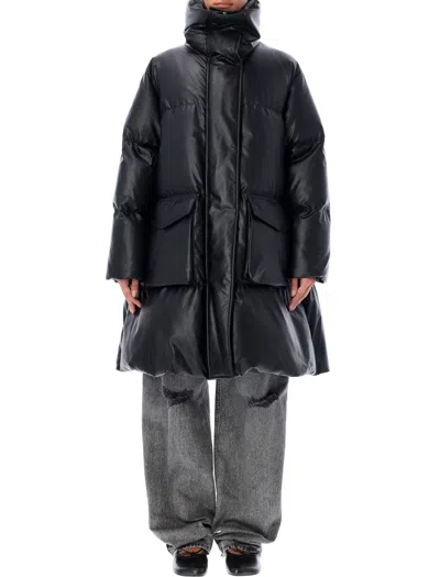 MM6 MAISON MARGIELA WOMEN'S LONG DOWNJACKET ECO LEATHER