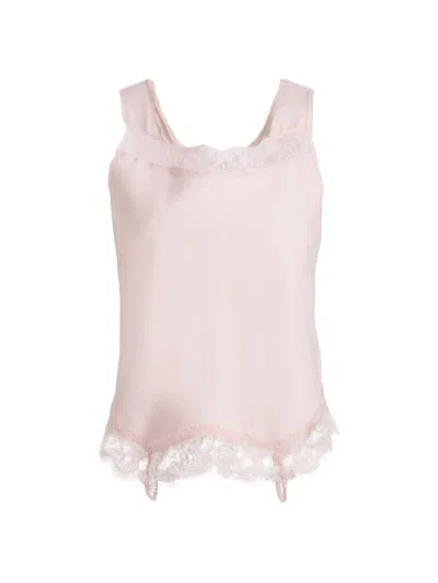 Mm6 Maison Margiela Lace Trim Camisole Top In Neutral