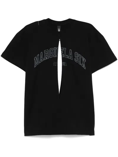 Pre-owned Mm6 Maison Margiela Women's Mm6 Short Sleeved Top In Black