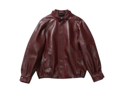 Pre-owned Mm6 Maison Margiela Women's Mm6 Sports Jacket In Burgundy
