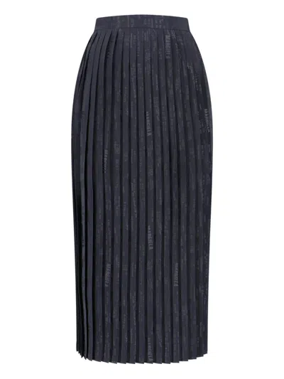 Mm6 Maison Margiela Women's Modern Draped Midi Skirt In Acetate-viscose Blend In Multi