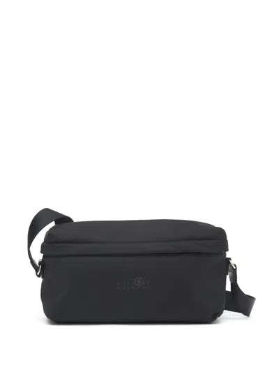 Mm6 Maison Margiela Numbers-motif Crossbody Bag In Black